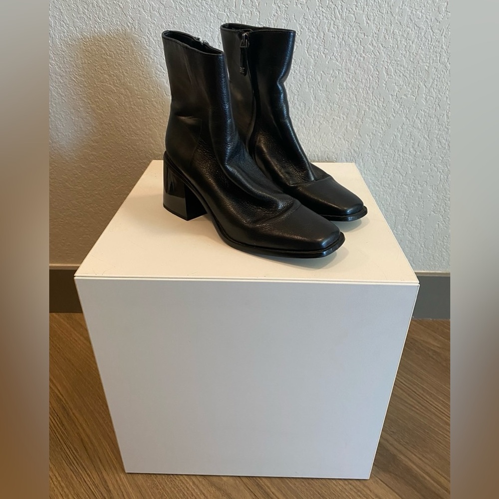 Sam Edelman Black Leather Ankle Boots
